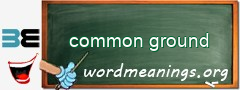 WordMeaning blackboard for common ground